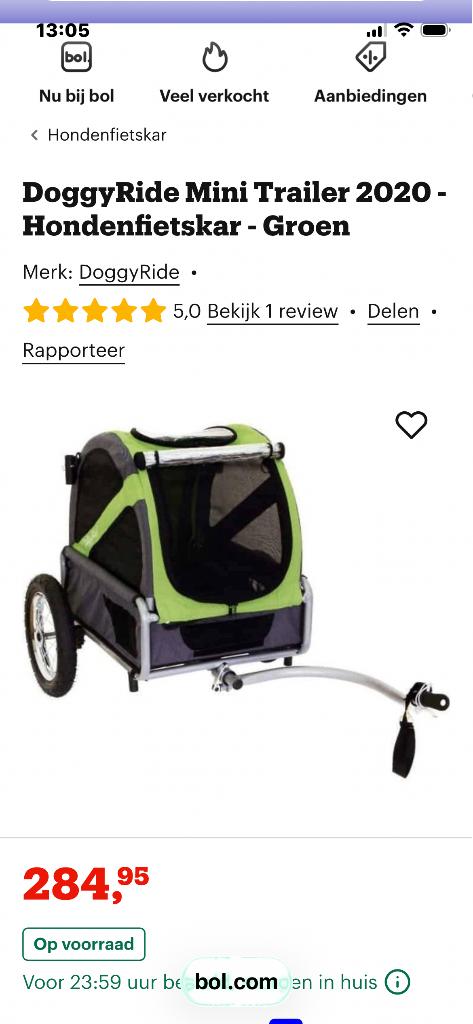 Hondenfietskar, Dieren en Toebehoren, Ophalen, Nieuw