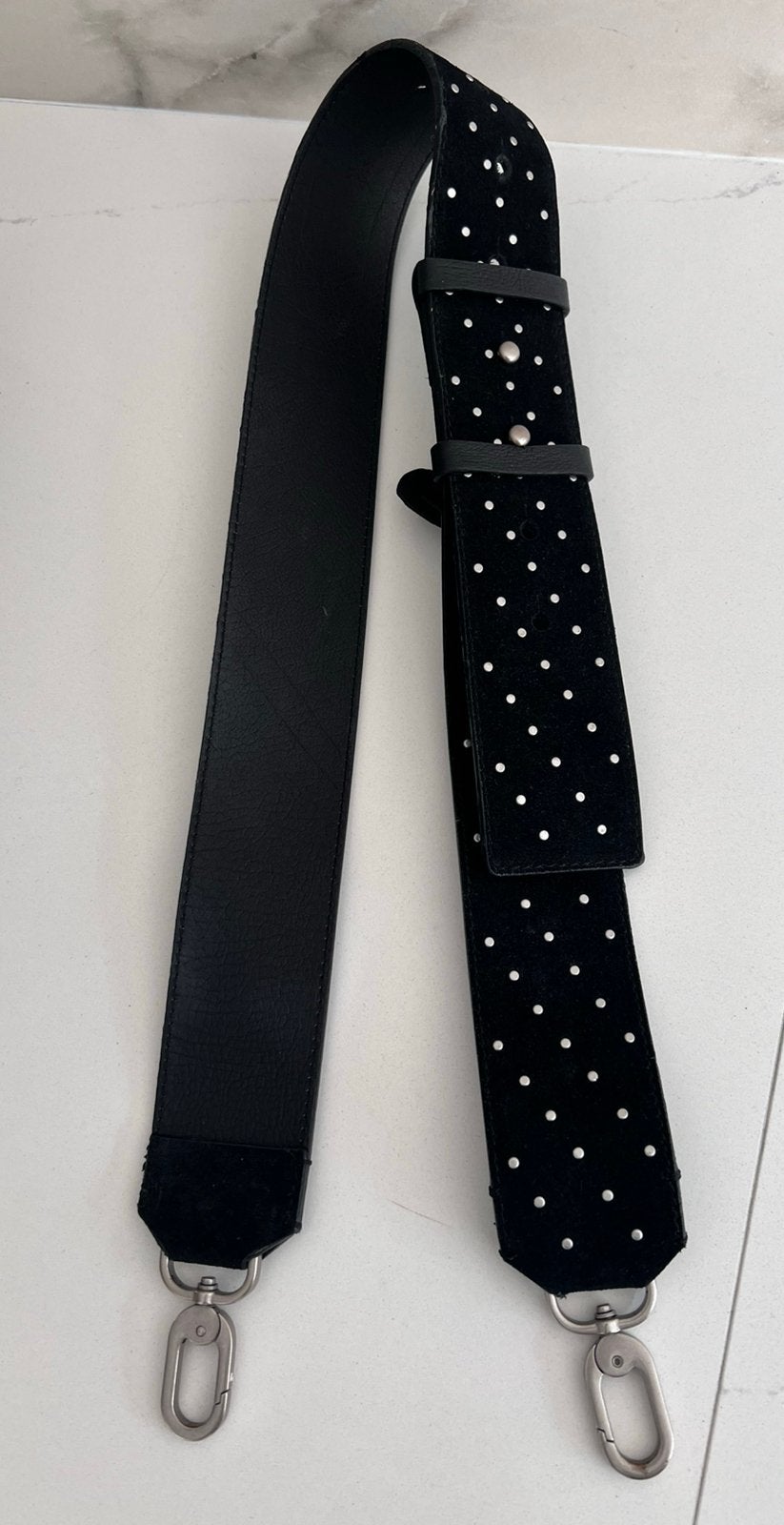 LIEBESKIND ZWARTE STUDS LEREN TAS SCHOUDERBAND STRAP, Overige merken, Zwart, Ophalen of Verzenden, Zo goed als nieuw