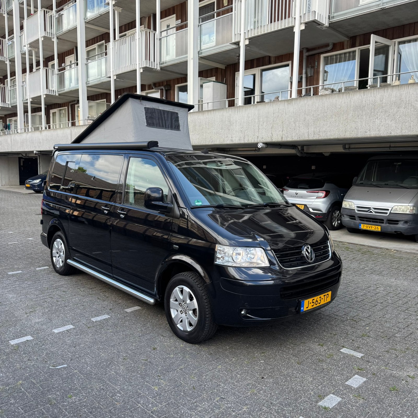 Volkswagen Transporter AUT 2.5 TDI 2007 Hefdak Nieuwe APK, Caravans en Kamperen, Campers, Buscamper of Camperbus, Volkswagen, Bedrijf