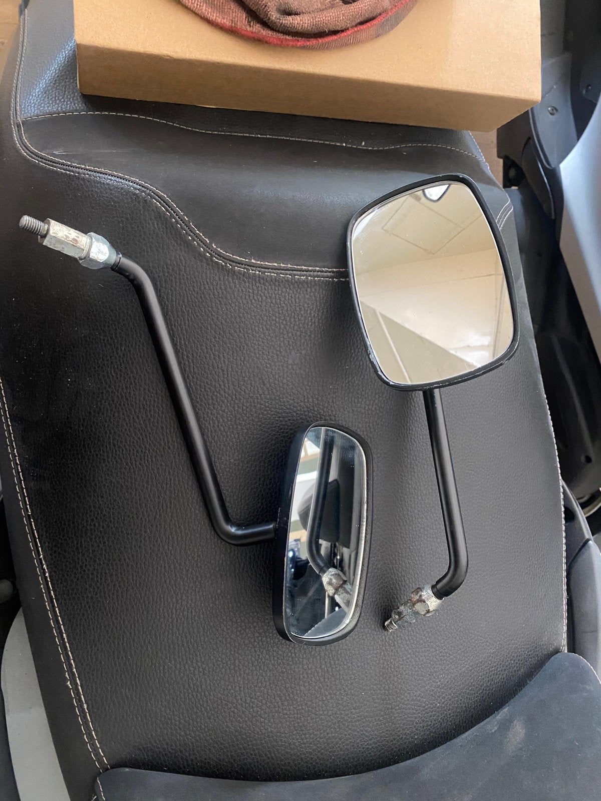 Vespa S50 mat zwarte spiegel set - prima staat, Ophalen of Verzenden, Gebruikt, Overige typen, Vespa