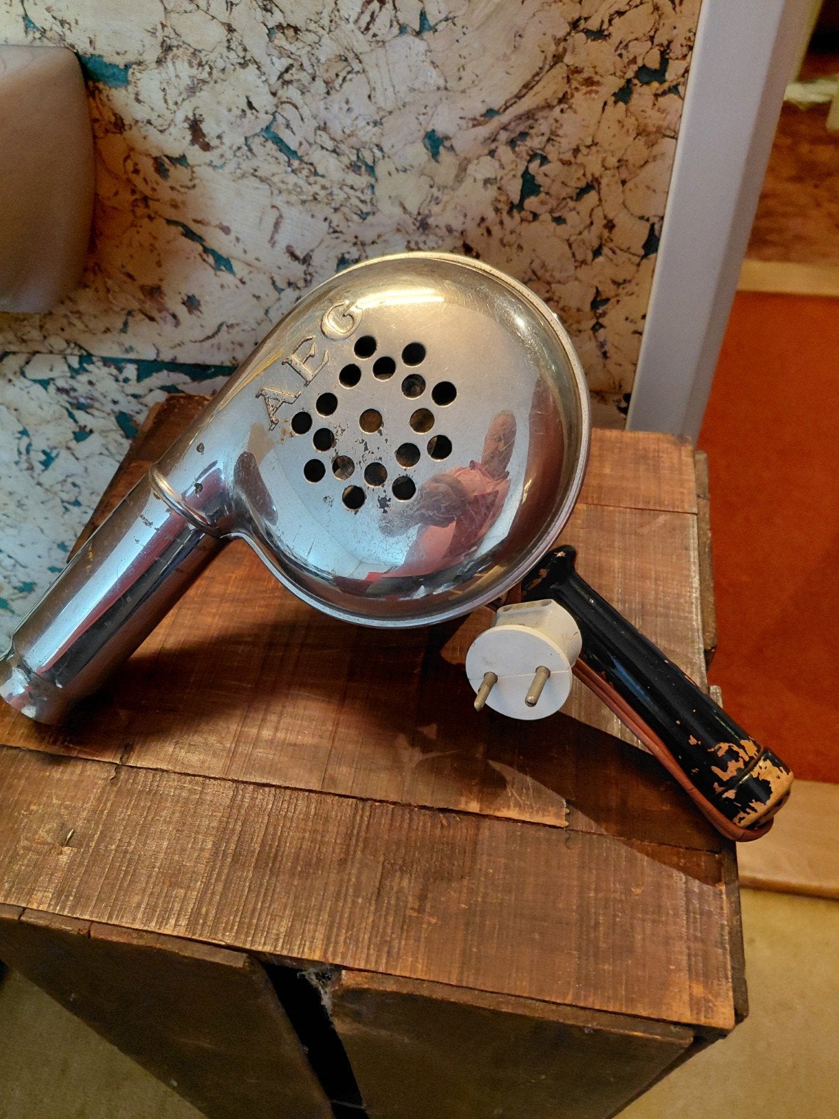 Vintage AEG Föhn - Decoratief item, Ophalen of Verzenden, Niet werkend, Haarverzorging