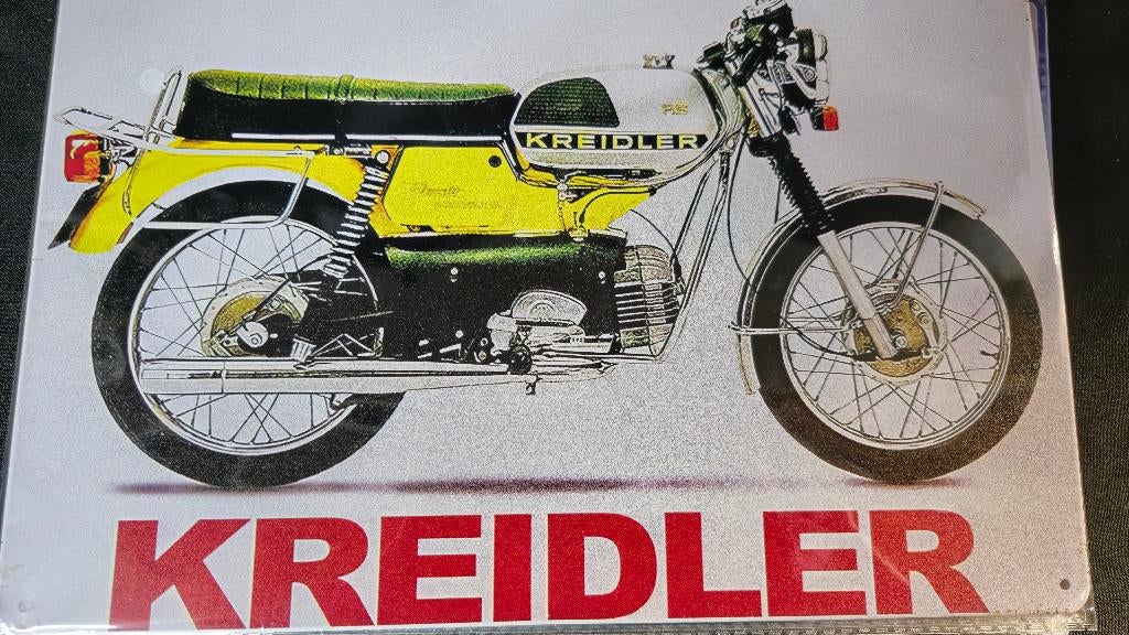 metaal bordje  maat 20x30 cm  motors - brommers  bv mancave, Ophalen, Nieuw, Reclamebord
