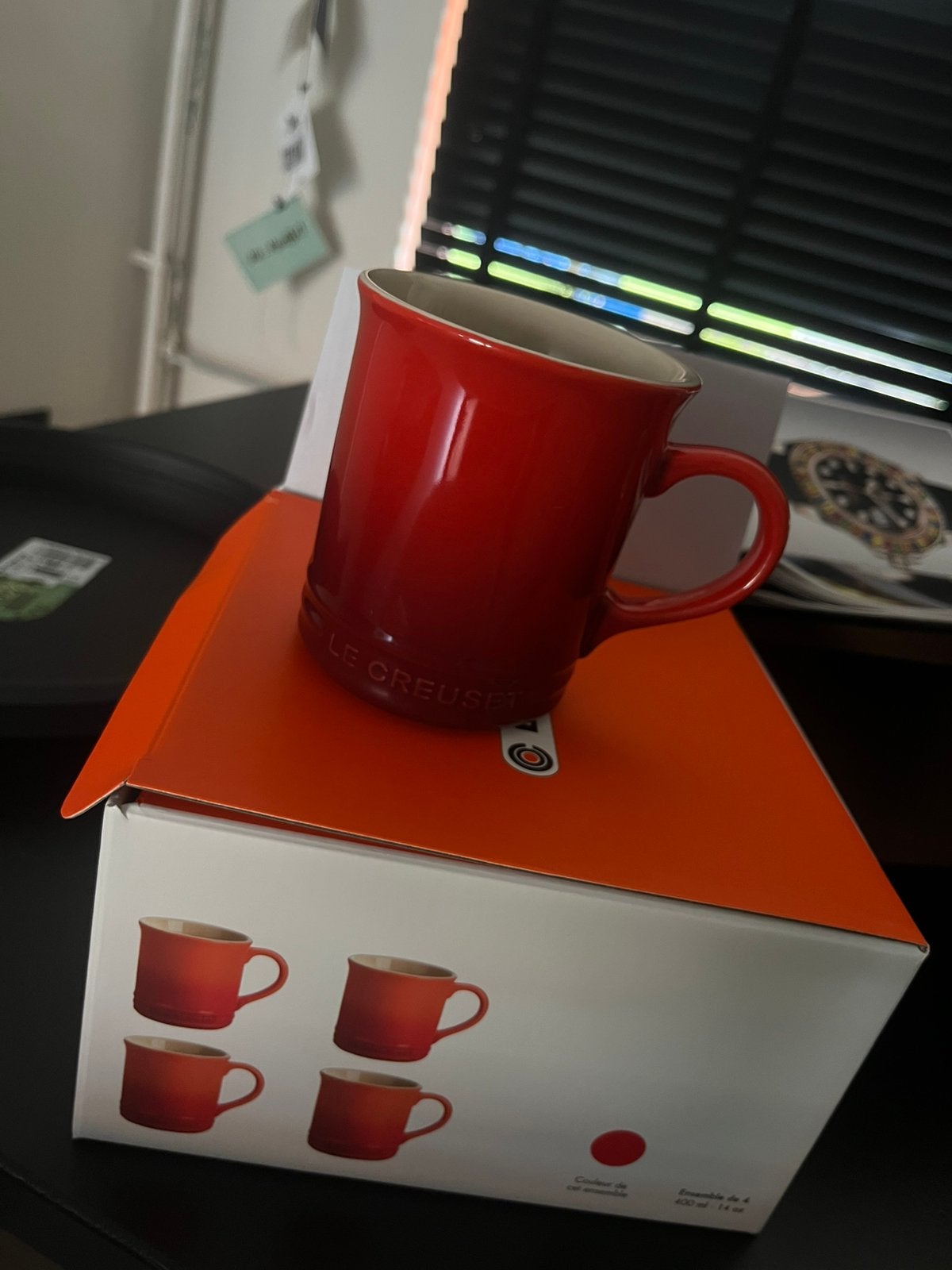 Le Creuset kopjes set van 4, Ophalen, Zo goed als nieuw, Gietijzer, Koekenpan of Braadpan