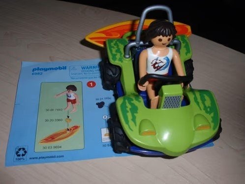 PLAYMOBIL CITY SURFER MET STRANDBUGGY + PLAYMOBIL TOERMOTOR, Ophalen of Verzenden, Nieuw, Complete set, Voertuig
