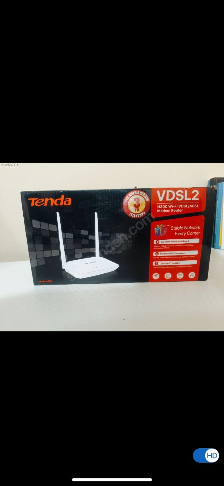Tenda N300 VDSL2/ADSL Modem Router - Model N301, Ophalen of Verzenden, Zo goed als nieuw, Router met modem