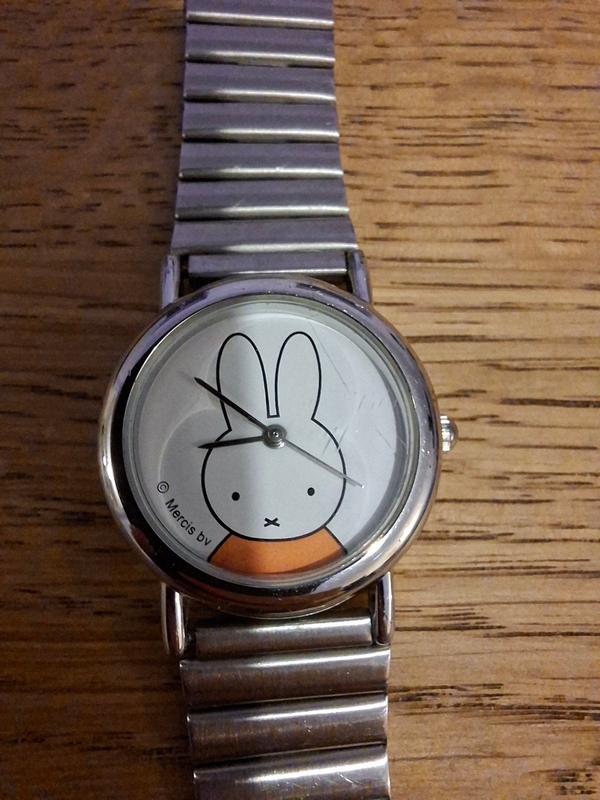 Vintage Nijntje horloge met metalen band, Overige merken, Staal, Gebruikt, Staal