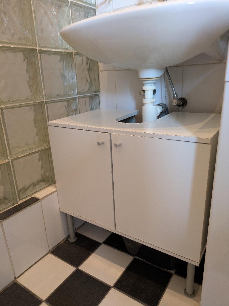 IKEA FULLEN Wash-Basin Base Cabinet – White, Huis en Inrichting, Ophalen, 50 tot 100 cm, Zo goed als nieuw, Minder dan 100 cm