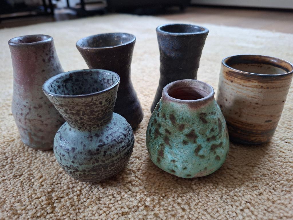 6 vintage MOBACH vaasjes, Antiek en Kunst, Antiek | Keramiek en Aardewerk, Ophalen of Verzenden