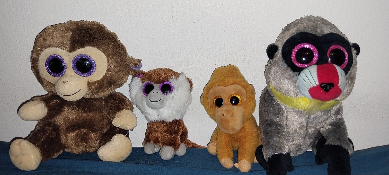 Ty Beanie Boos Apen Knuffels groot en middel, Overige karakters, Korrelvulling, Ophalen of Verzenden, Zo goed als nieuw
