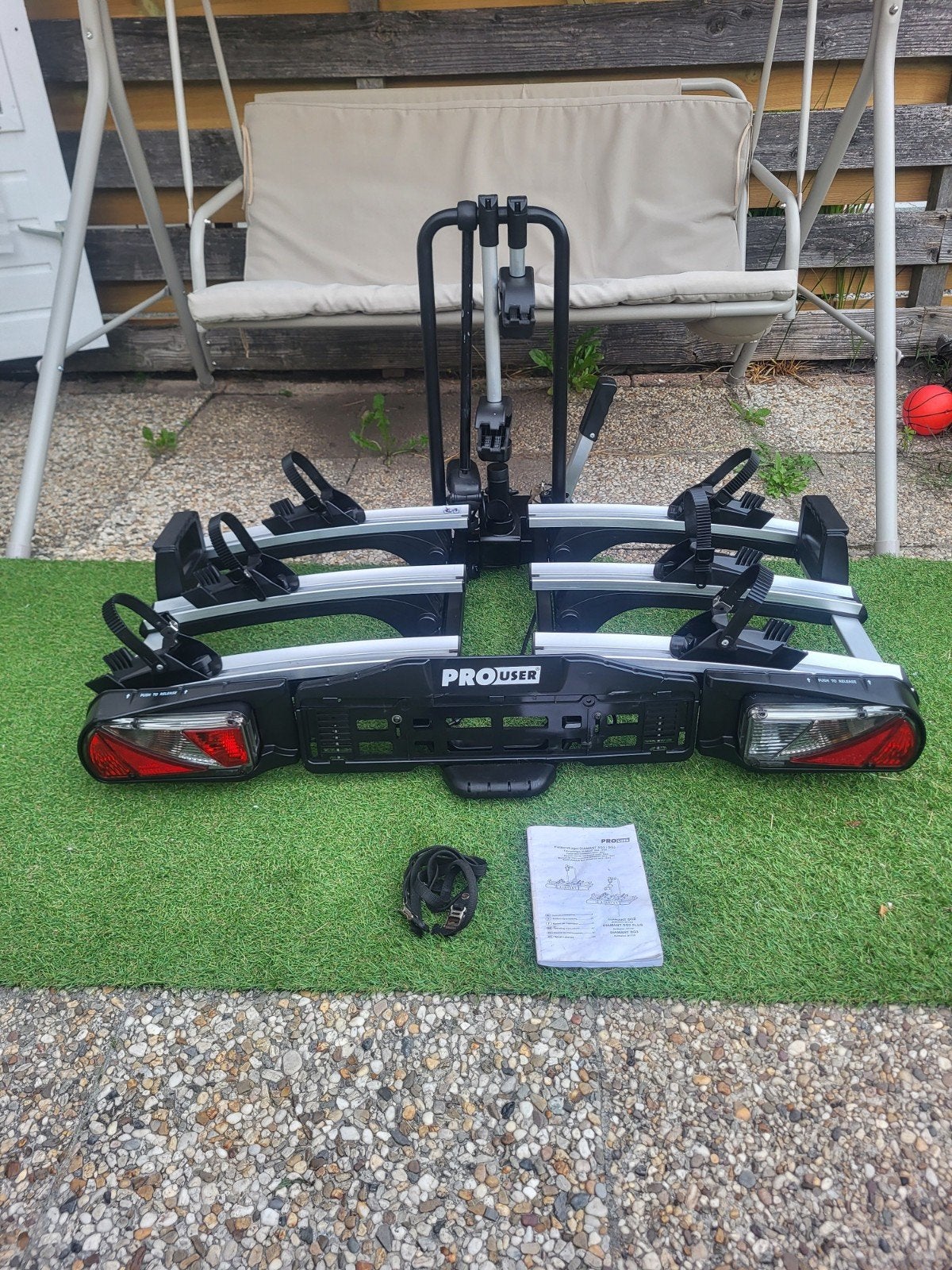 Pro User Diamant SG3 Fietsendrager voor 3 Fietsen, Auto diversen, Fietsendragers, Ophalen, Zo goed als nieuw, Trekhaakdrager, Brede banden