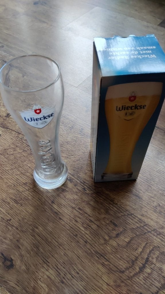 Wieckse Radler bierglas in doos nieuw, Ophalen of Verzenden, Nieuw, Glas of Glazen, Overige merken