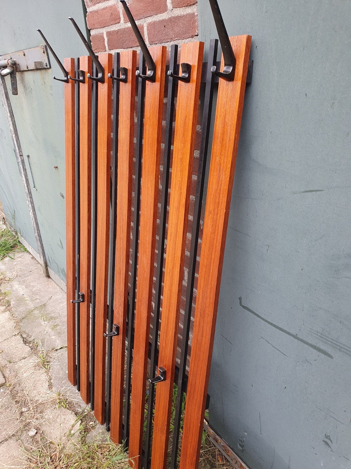 HELAAS VERKOCHT  Vintage kapstok 135hoog 48diep, Gebruikt, Minder dan 100 cm, Hout, Ophalen