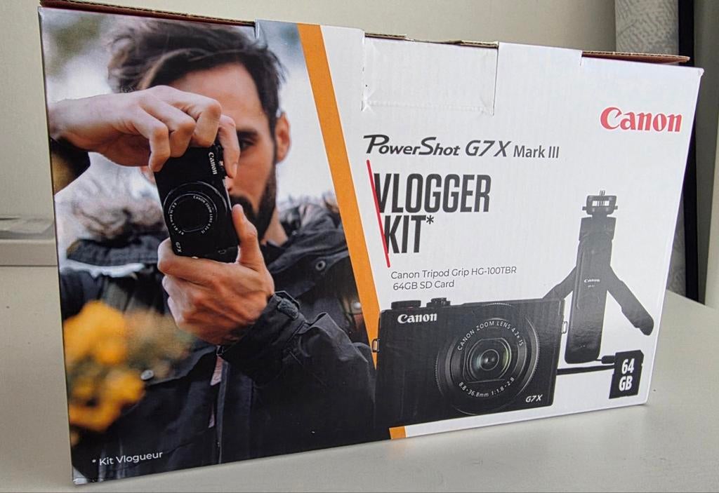 CANON PowerShot G7X Mark III Vlogger Kit - Nieuw, Audio, Tv en Foto, Fotocamera's Digitaal, Ophalen, Nieuw, Canon, 4 t/m 7 keer