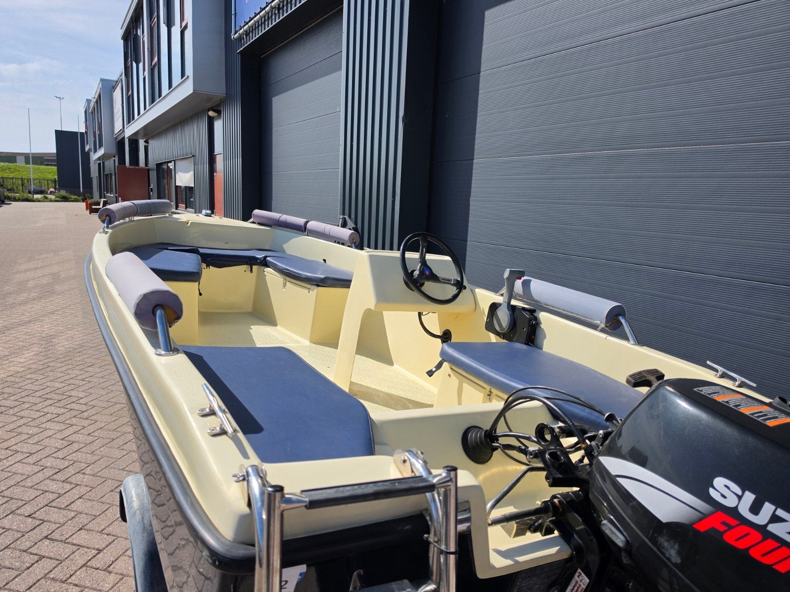 Nette Sea-Finder 420 | Sloep | Suzuki 9,9PK 4 Takt, Watersport en Boten, Ophalen of Verzenden, Elektrische start