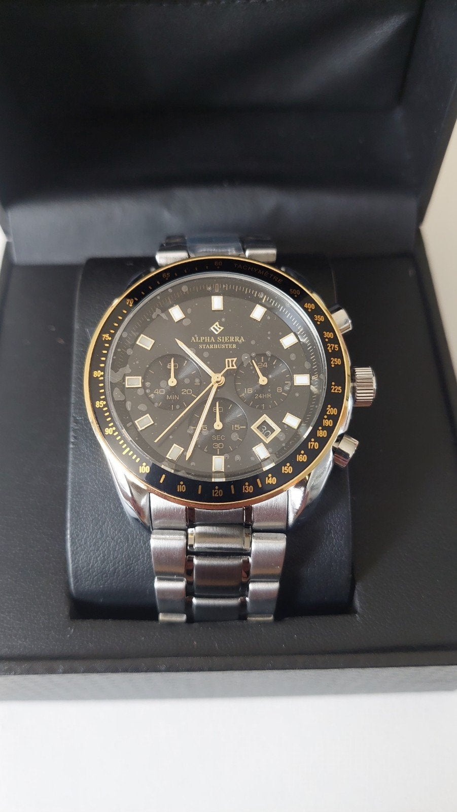 Alpha Sierra Starbuster Chronograaf Herenhorloge, Overige merken, Staal, Staal, Polshorloge