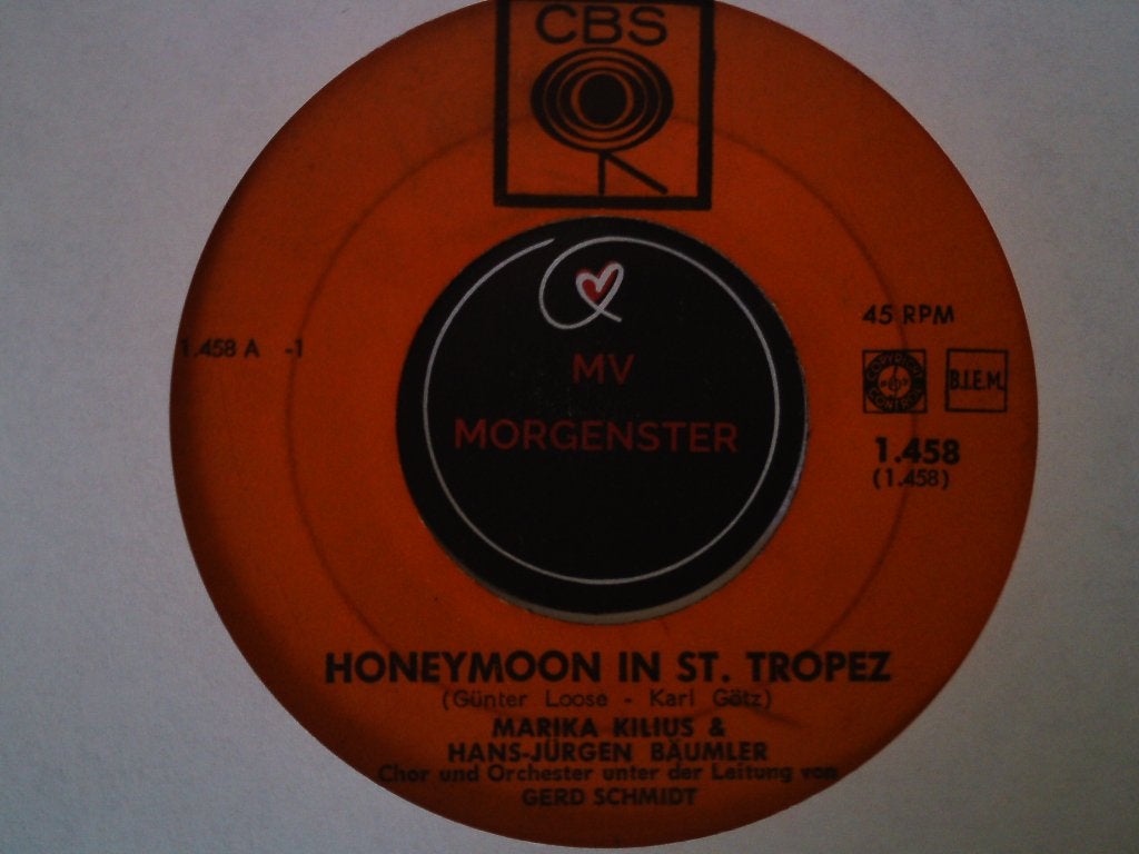 marika kilius / hans baumler - honeymoon in st. tropez 21jun, Originele persing, Ophalen of Verzenden, Zo goed als nieuw, Wereldmuziek