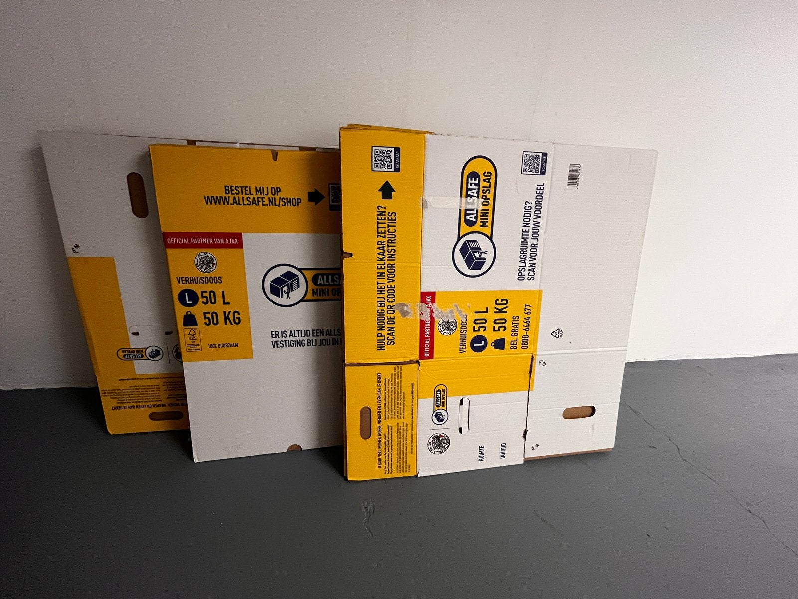20 nieuwe en 10 gebruikte verhuisdozen (50L, 50kg), Ophalen, Doos, 40 tot 60 cm, 50 tot 75 cm