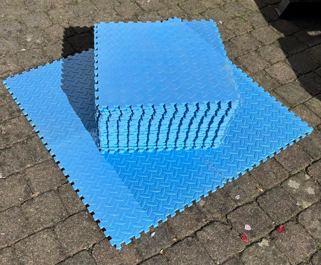 26 foamplaten, foammat, ondervloer, Sport en Fitness, Fitnessmaterialen, Ophalen, Zo goed als nieuw, Benen, Fitnessmat