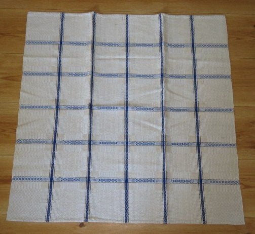 Vintage handgeweven tafelkleed van linnen uit Zweden, Ophalen of Verzenden