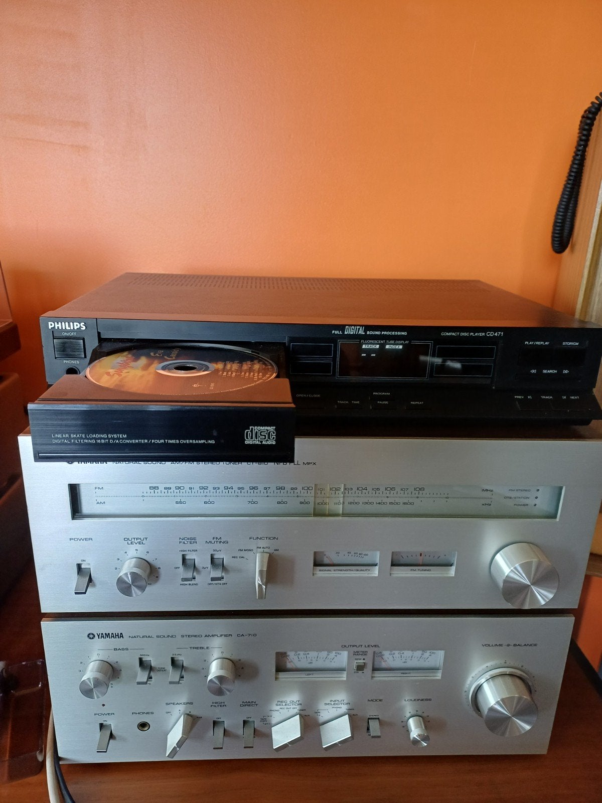 Philips CD 471 CD Speler - Jaren '80 Vintage Audio, Ophalen of Verzenden, Gebruikt, Philips