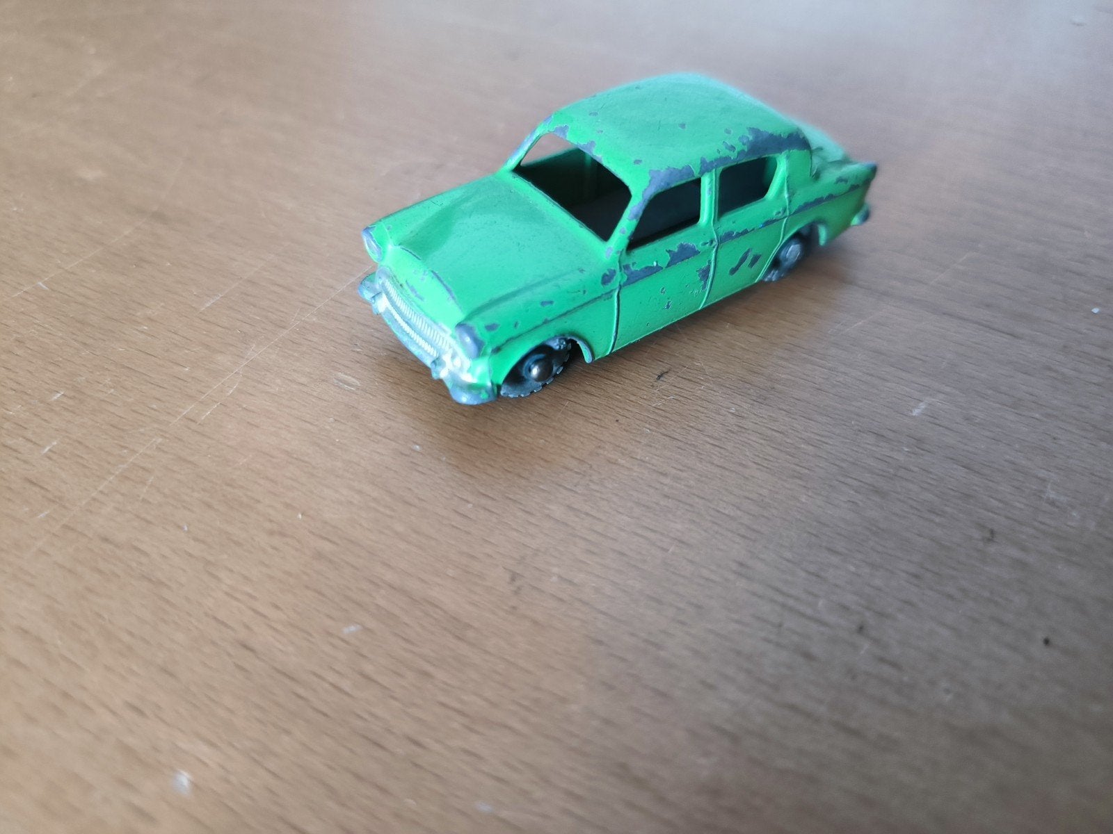 Vintage Lesney Hillman Minx Groen Speelgoedauto, Ophalen of Verzenden, Gebruikt