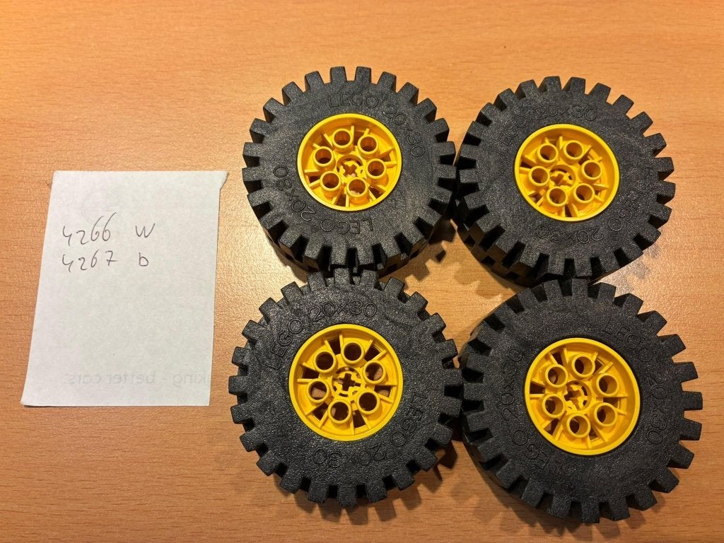 Lego technic wielen 4266-4267, Kinderen en Baby's, Lego, Ophalen of Verzenden, Zo goed als nieuw, Technic