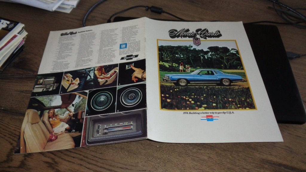 USA Folder  CHEVROLET  MONTE CARLO    1974, Boeken, Auto's | Folders en Tijdschriften, Verzenden, Zo goed als nieuw, Chevrolet