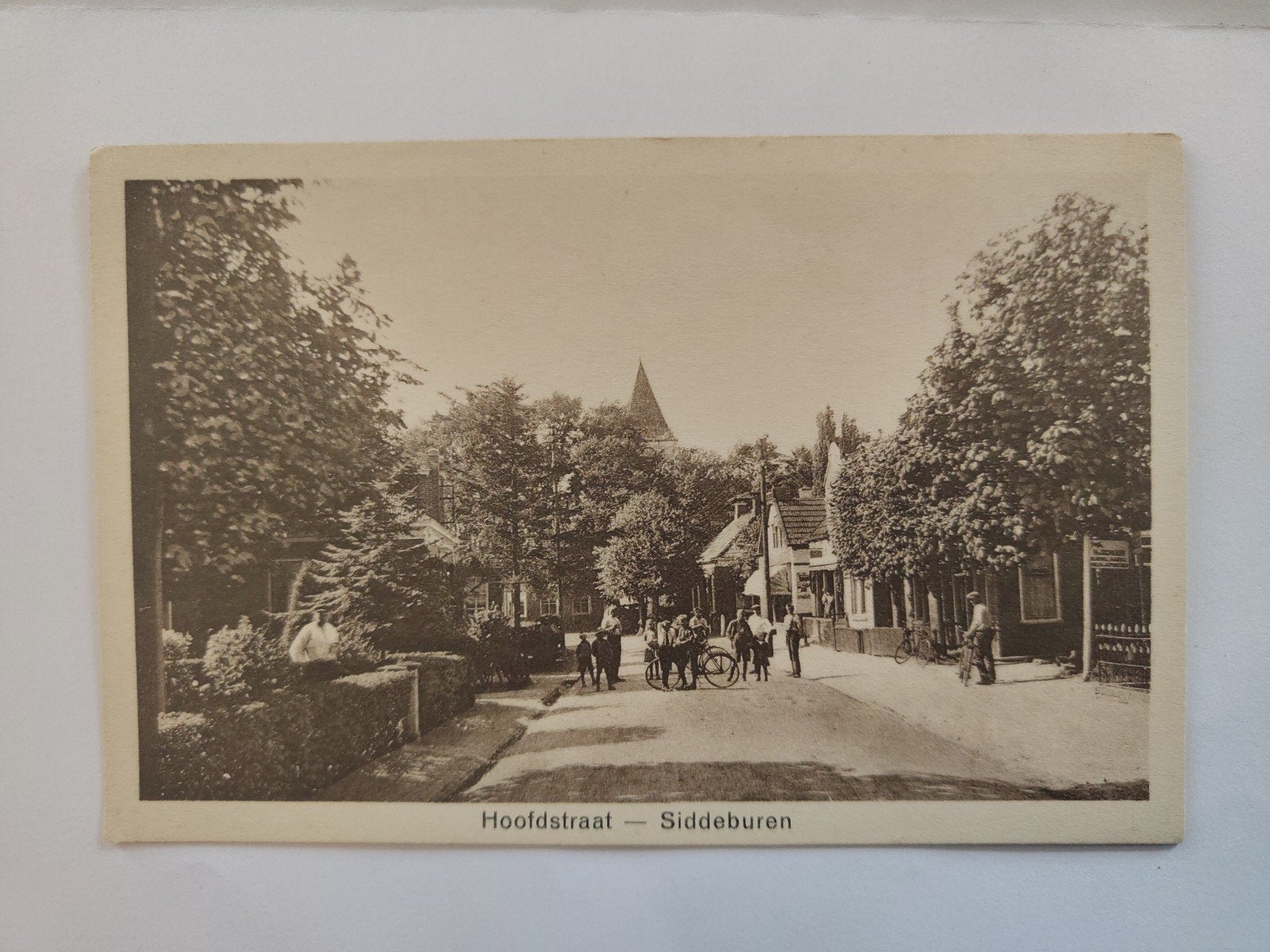 Oude Ansichtkaart Hoofdstraat Siddeburen Groningen Gelopen, Ophalen of Verzenden, 1920 tot 1940, Ongelopen, Groningen