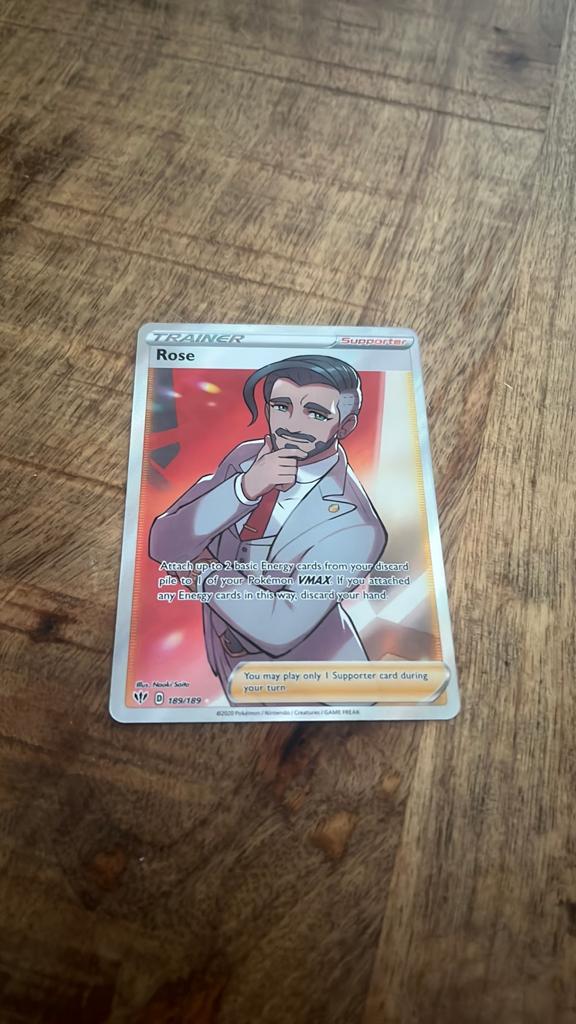 Rose trainer pokemon kaart, Ophalen of Verzenden, Nieuw, Losse kaart