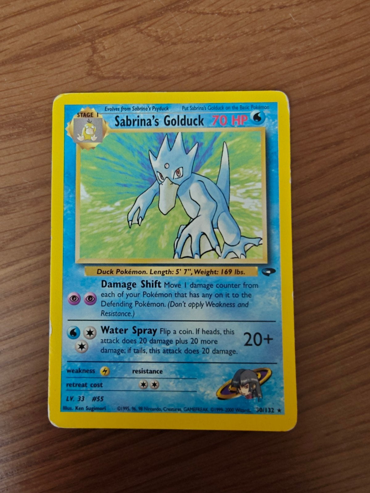 Sabrina's Golduck Pokémon kaart (Gym Heroes), Ophalen of Verzenden, Gebruikt, Losse kaart