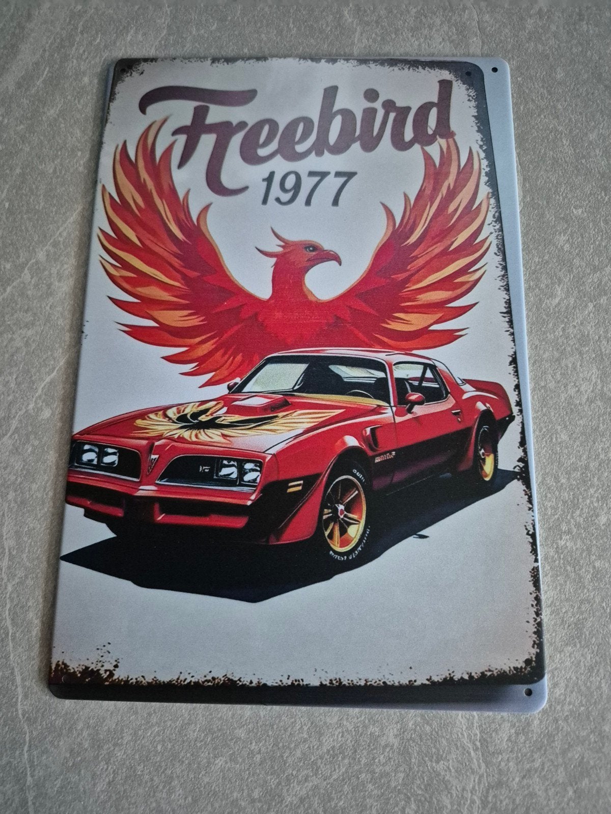 Freebird 1977 Pontiac Trans Am Wandbord - Vintage Look, Ophalen of Verzenden, Zo goed als nieuw, Reclamebord