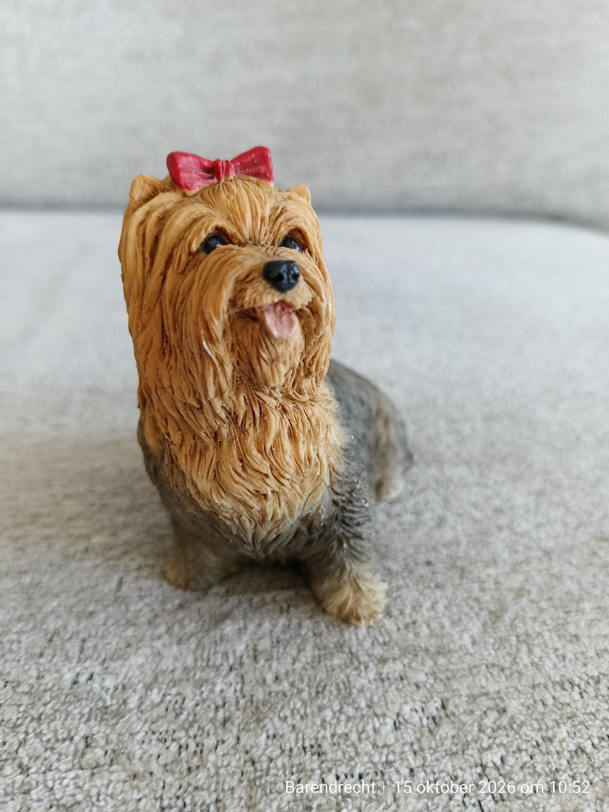 Schattig Yorkshire Terrier beeldje - 9 cm hoog, Ophalen of Verzenden, Gebruikt, Dier