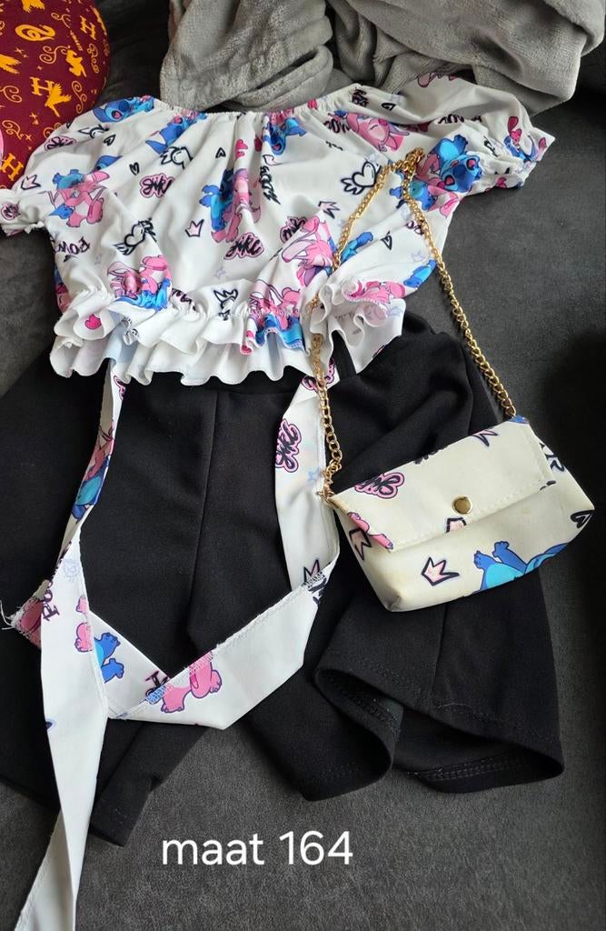 Stitch setje, Kleding | Dames, Carnavalskleding en Feestkleding, Ophalen of Verzenden, Zo goed als nieuw, Maat 34 (XS) of kleiner