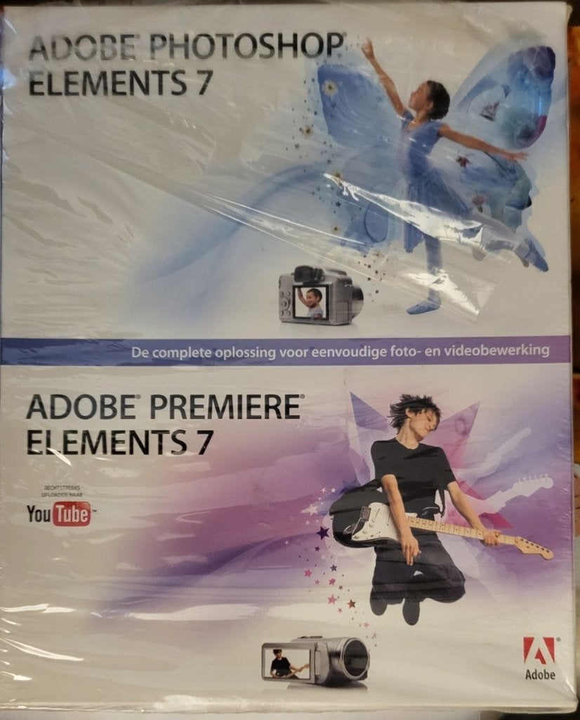Adobe Photoshop Elements 7 en Adobe Première Elements 7, Computers en Software, Ophalen of Verzenden, Gebruikt, Windows