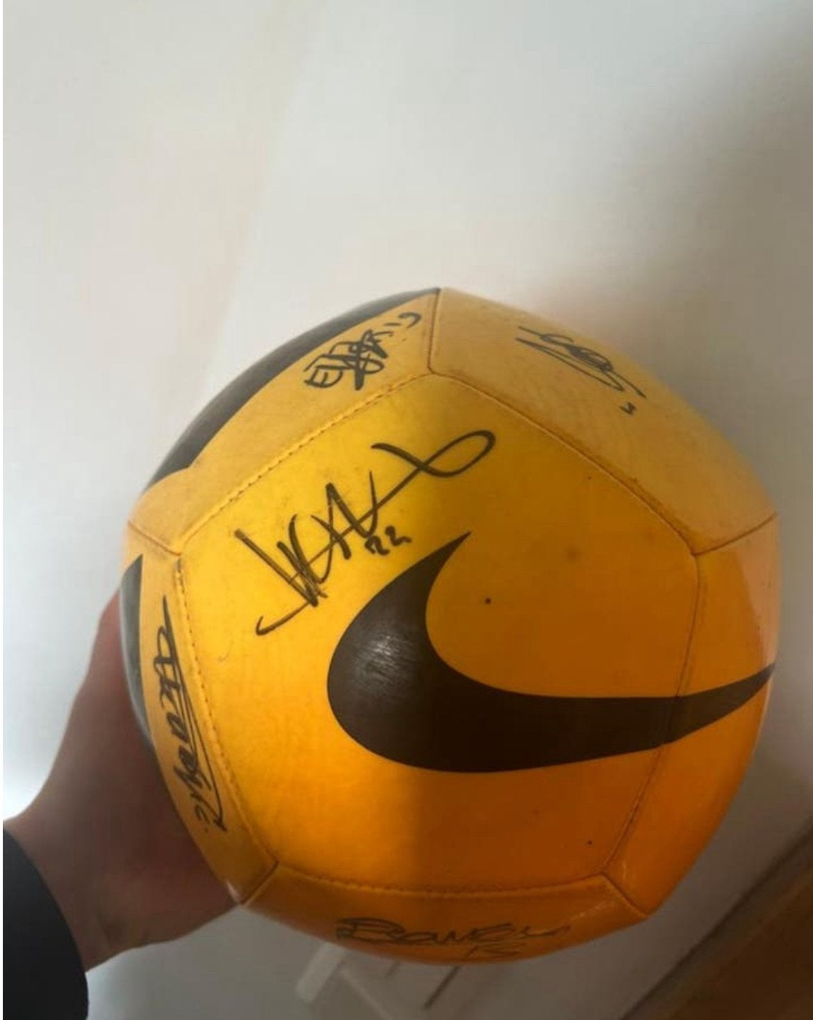 Gesigneerde bal oranje leeuwinnen, Ophalen of Verzenden, Zo goed als nieuw, Overige binnenlandse clubs