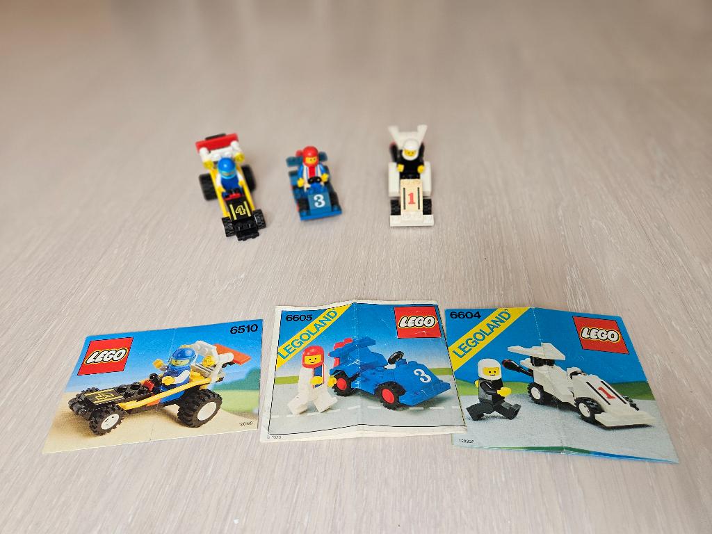 Lego Legoland race auto's (set's 6604, 6605 en 6510), Kinderen en Baby's, Speelgoed | Duplo en Lego, Gebruikt, Lego, Ophalen of Verzenden