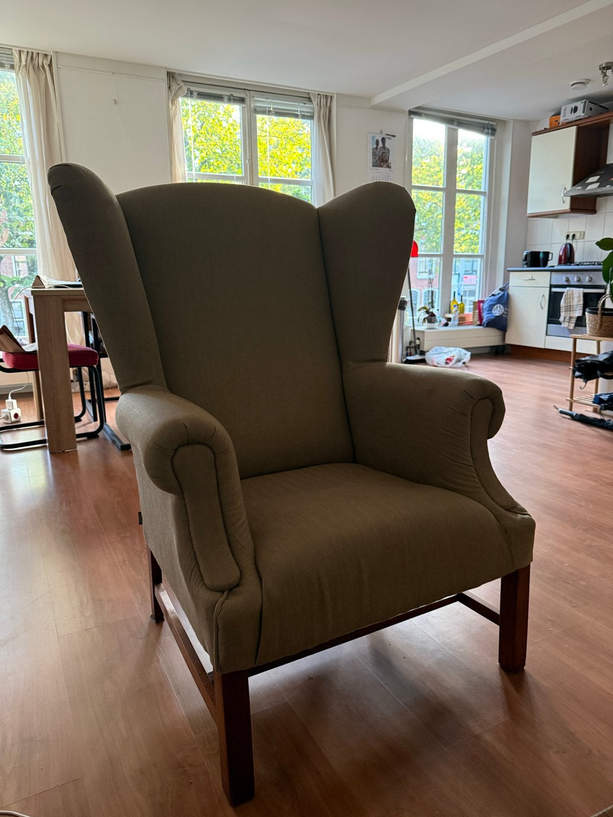 Comfortabele fauteuil, Huis en Inrichting, Ophalen, Zo goed als nieuw, Stof, 75 tot 100 cm