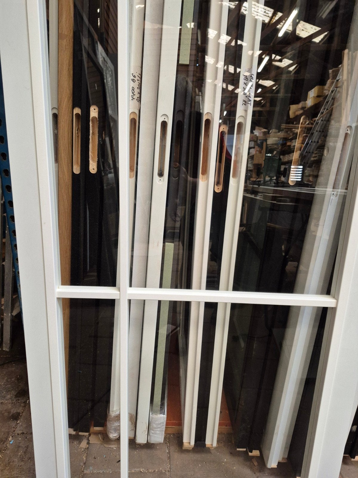 83x201,5cm binnendeur stomp Staal look wit SL2, 80 tot 100 cm, ., Binnendeur, Nieuw
