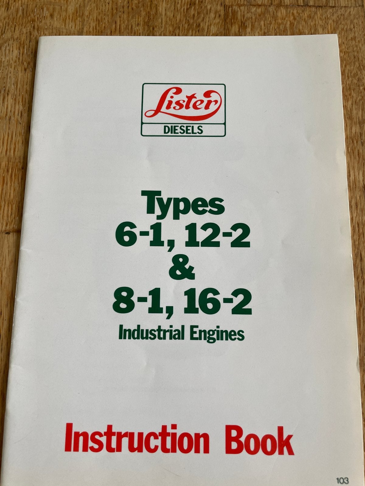 Lister Diesels Instructieboek Types 6-1, 12-2, 8-1, 16-2, Ophalen of Verzenden
