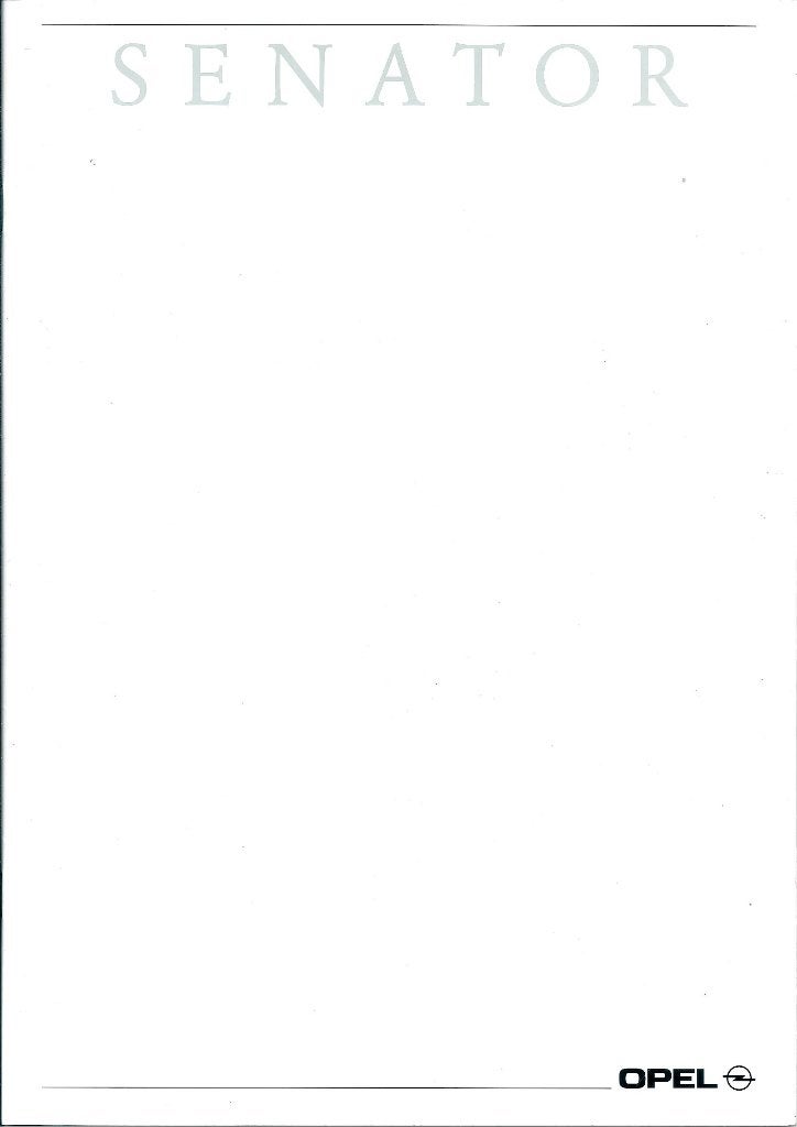 Brochure Opel Senator Oktober 1991, Ophalen of Verzenden, Gelezen, Opel