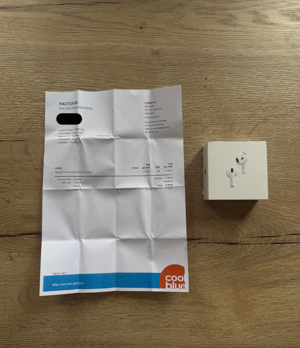 ZGAN | Airpods 4 ANC | Met garantie, Ophalen of Verzenden, Zo goed als nieuw, Apple, Bluetooth