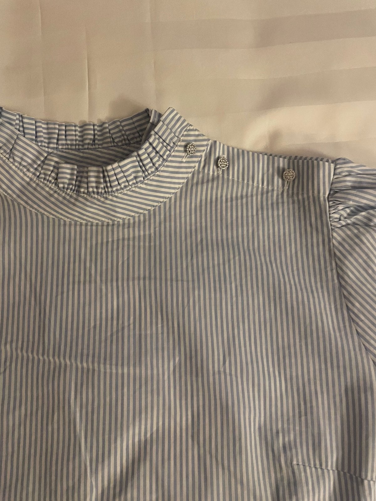 Blauw wit gestreepte top / blouse van Rich & Royal, maat 36, Ophalen of Verzenden, Nieuw, Maat 36 (S), Blauw