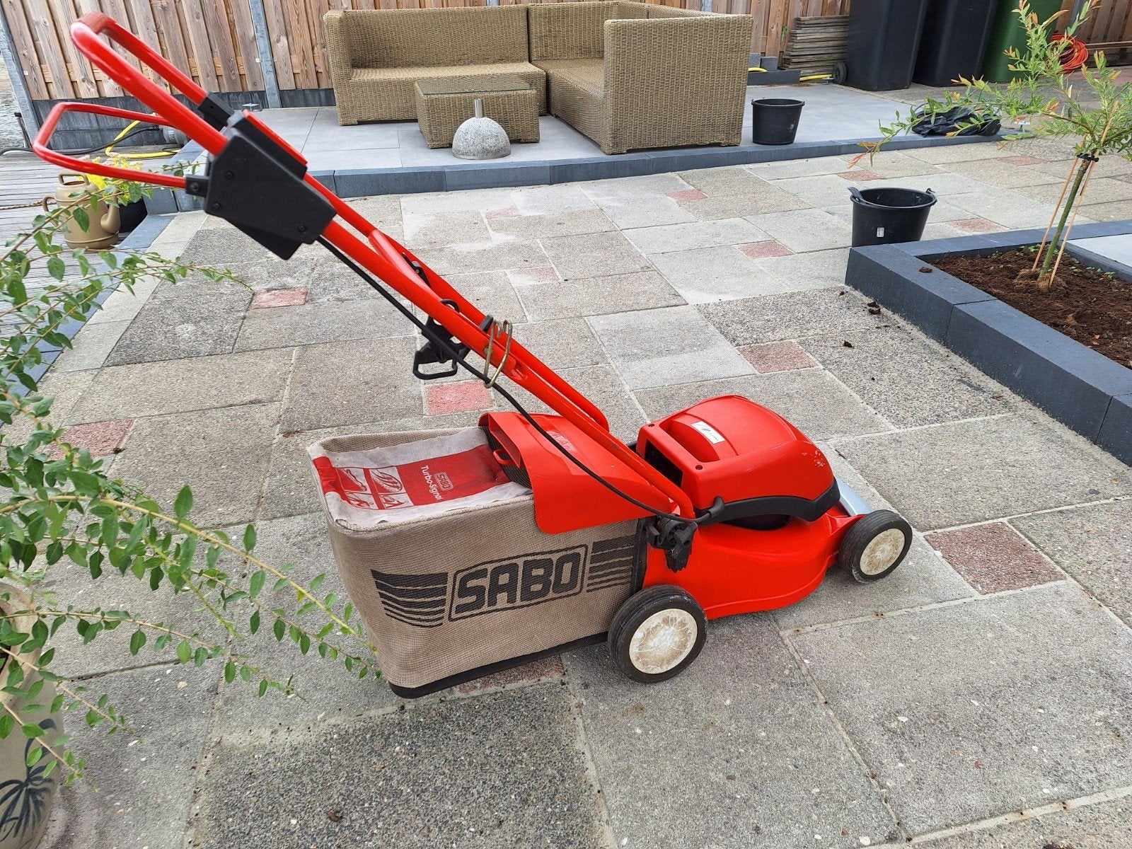 Sabo 36-EL Elektrische Grasmaaier - 1.3 kW, 36 cm, Sabo, Cirkelmaaier, Gebruikt, Elektrische grasmaaier