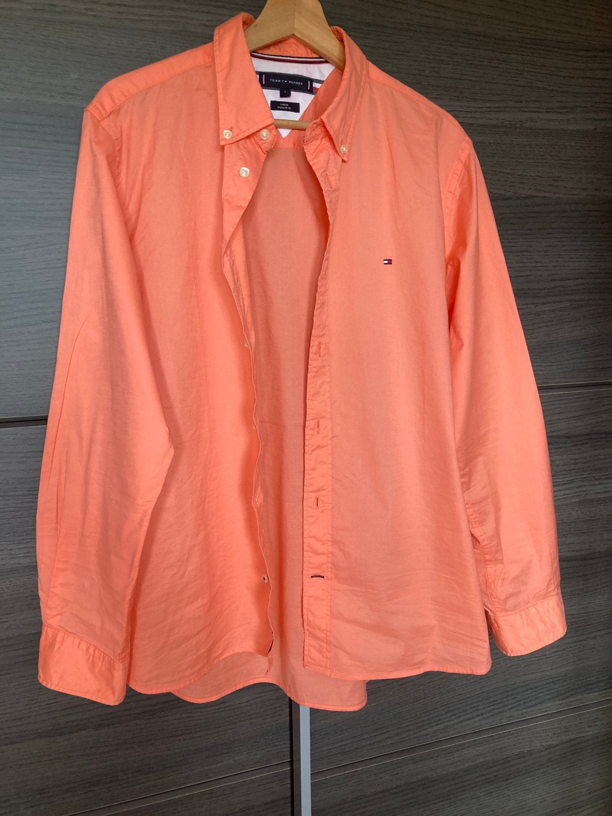 Tommy Hilfiger overhemd, Kleding | Heren, Ophalen of Verzenden, Zo goed als nieuw, Blauw, Halswijdte 41/42 (L)