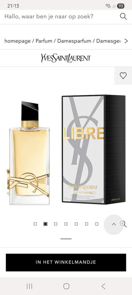 Yves Saint Laurent Libre parfum, Ophalen of Verzenden, Zo goed als nieuw