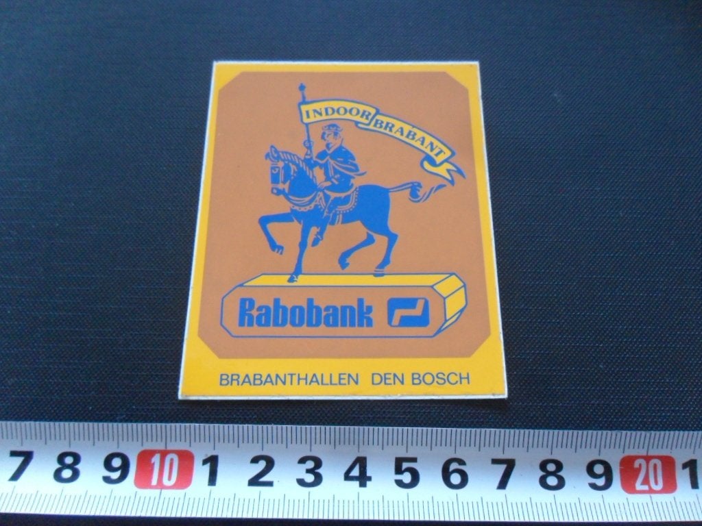 sticker Den Bosch Brabanthallen INDOOR BRABANT Rabobank, Ophalen, Zo goed als nieuw