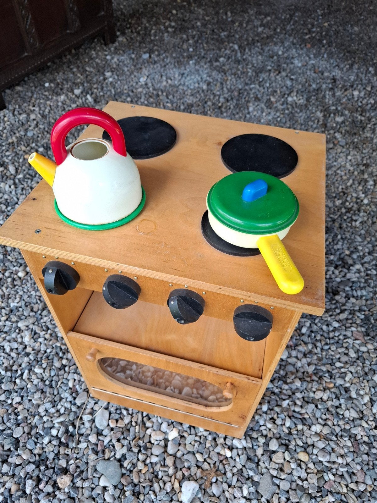 kinder houten fornuisje(beukenhout), Ophalen, Zo goed als nieuw, Hout, Speelkeuken-accessoire