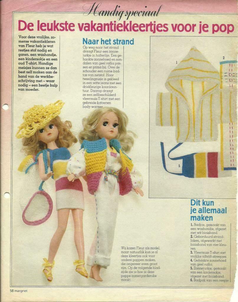 Barbie vakantie garderobe patroontjes, Ophalen of Verzenden, Zo goed als nieuw, Breien, Patroon of Boek