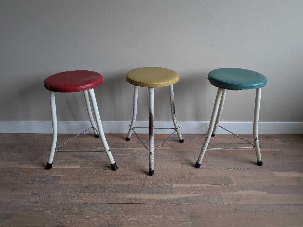 Brabantia industriële krukjes, Huis en Inrichting, Krukjes, Ophalen, Gebruikt, Staal