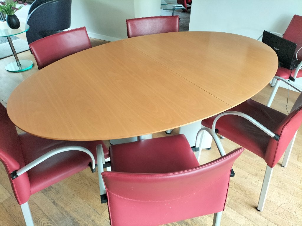 Leolux eetkamertafel, Gebruikt, 50 tot 100 cm, Vijf personen of meer, 150 tot 200 cm